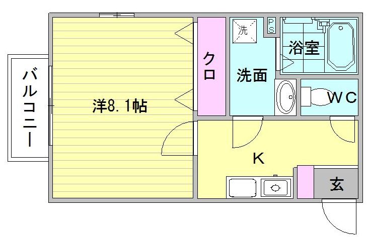 リブレア板付Ｂ棟の間取り