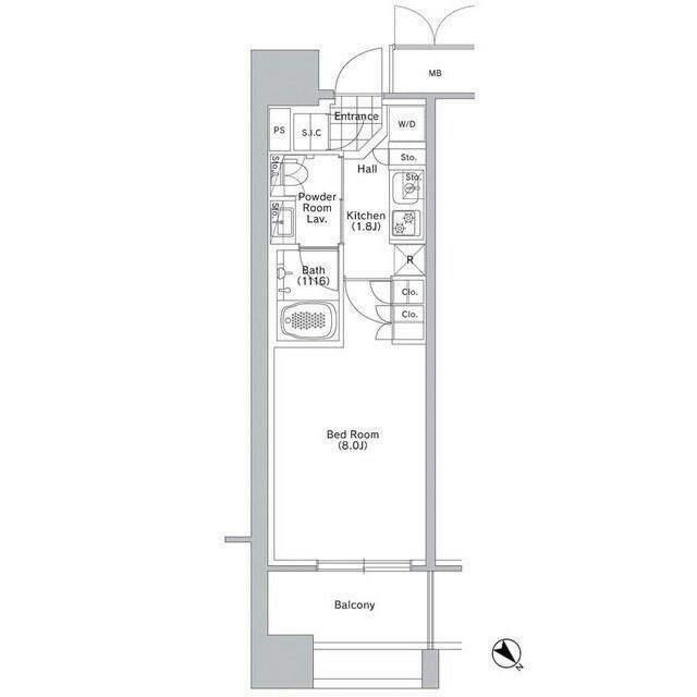 コンフォリア渋谷ＷＥＳＴの間取り