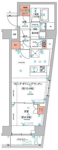 ハーモニーレジデンス東京羽田スカイブリッジの間取り