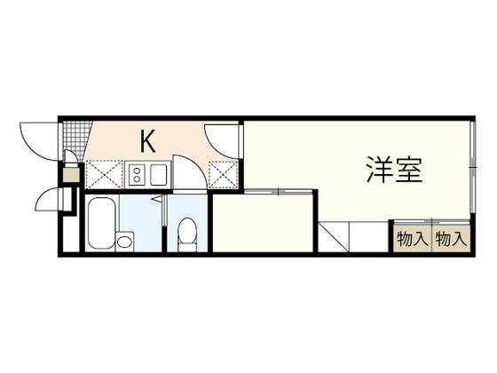 廿日市市大野中央のアパートの間取り