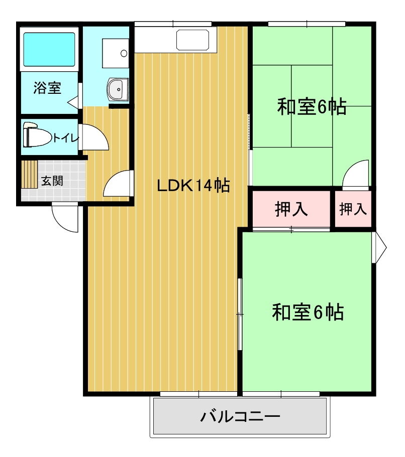 メイプルハウスAの間取り