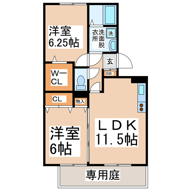 コトー鹿子木の間取り