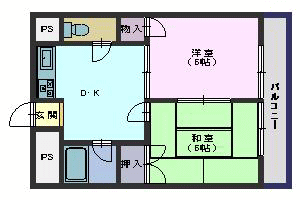 プランドール西島の間取り