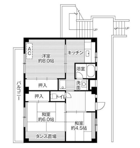 ビレッジハウス大谷3号棟の間取り