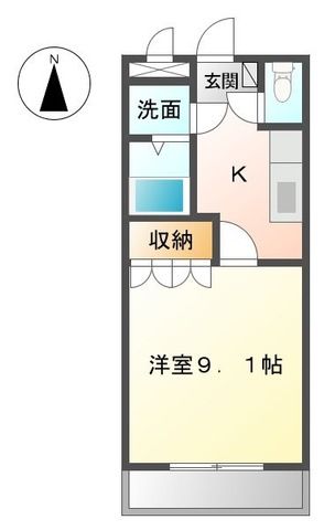 津島市立込町のアパートの間取り