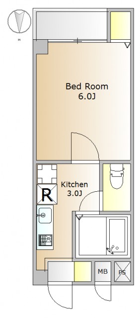 目黒区目黒本町のマンションの間取り