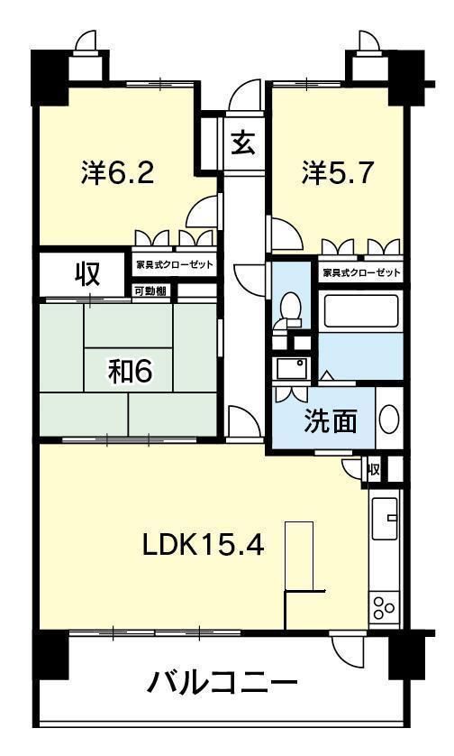 サーパス城ノ内の間取り