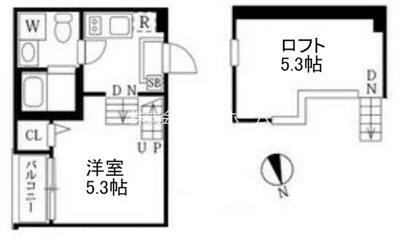 名古屋市中村区郷前町のアパートの間取り