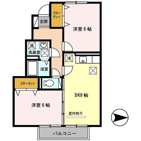 和歌山市森小手穂のアパートの間取り