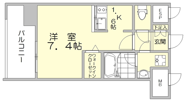 エンクレスト博多駅南FITの間取り