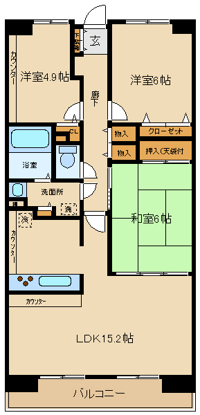 白井ロジュマン（シロイロジュマン）の間取り