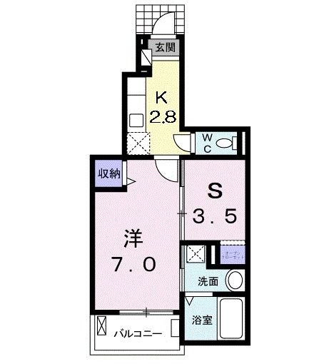 【熊本市南区南高江のアパートの間取り】