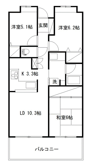 サーパス新井町の間取り