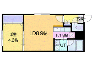 江別市野幌町のマンションの間取り