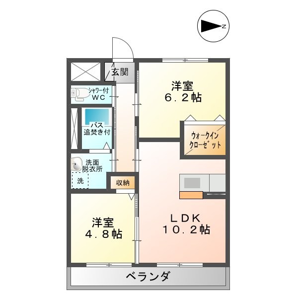 上田市築地のアパートの間取り