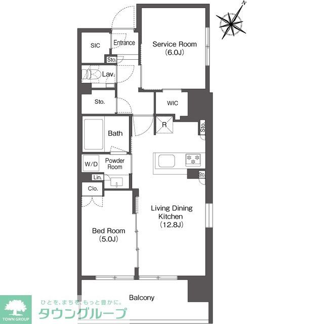 【中央区日本橋人形町のマンションの間取り】