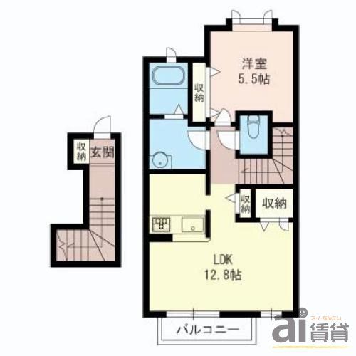 東大和市中央のアパートの間取り