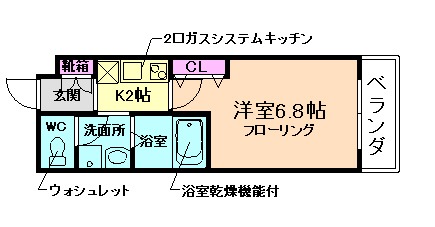 ウェルスクエア石橋阪大前の間取り