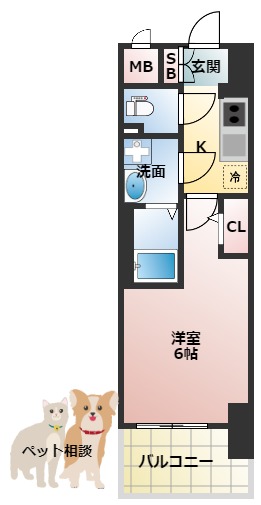 エスリードレジデンス梅田グランゲートの間取り