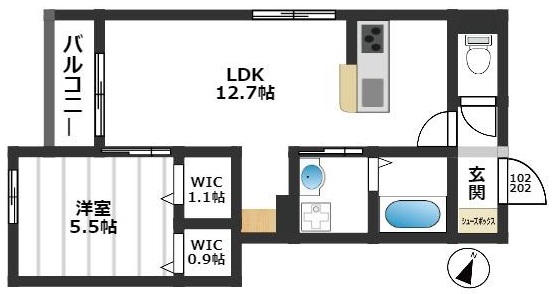 グランコンフォート池袋本町の間取り