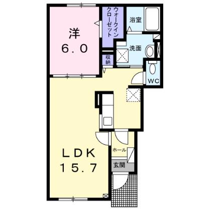 函館市亀田町のアパートの間取り