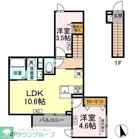 （仮）D-ROOM堀切５丁目の間取り