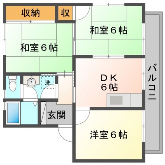 メゾンいちば　Ａ棟の間取り