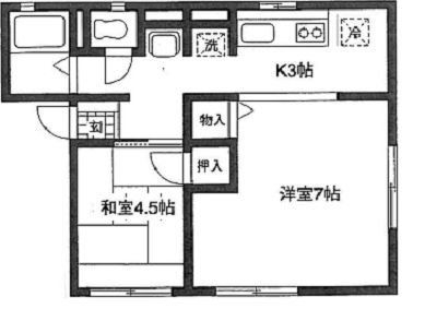 さいたま市大宮区北袋町のアパートの間取り