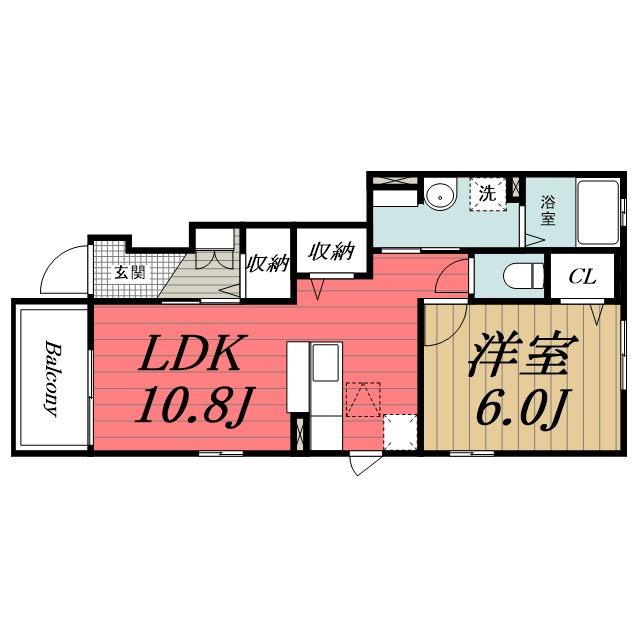 千葉市中央区矢作町のアパートの間取り