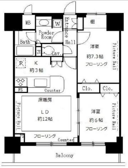 サンクレール荒川ブランガーデンの間取り