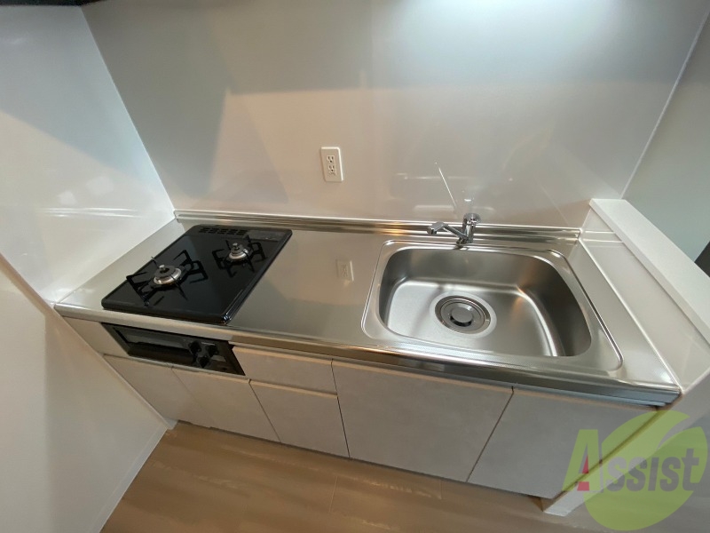 キッチン　２口システムキッチンなので、すぐお料理に使えます！