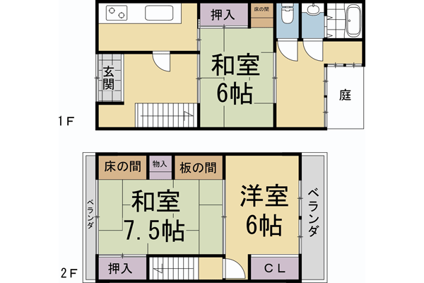 衣笠総門町25-4貸家の間取り写真