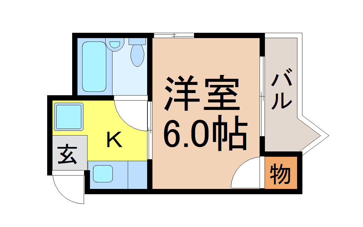 地下鉄名城線 東別院駅 徒歩5分 7階建 築41年の間取り写真