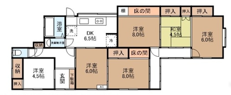 那須塩原関谷戸建ての間取り写真