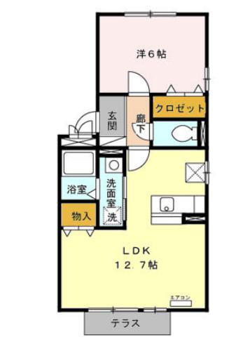 名古屋市緑区清水山のマンションの間取り