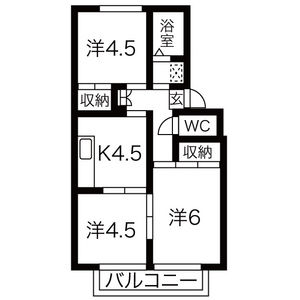 セジュールA棟の間取り