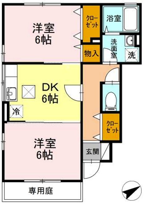 【廿日市市住吉のアパートの間取り】