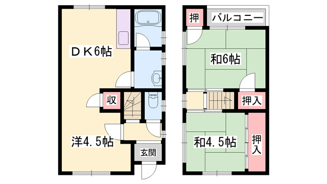 生野町貸家の間取り