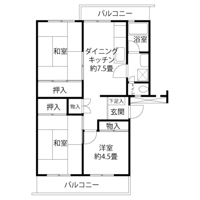 ＪＫＫ東京　松が谷第二住宅2-505の間取り