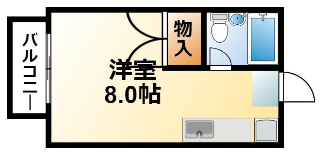 茂原市東郷のアパートの間取り