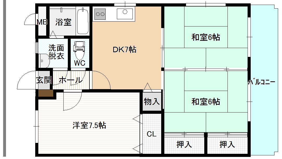 若草ハイツの間取り