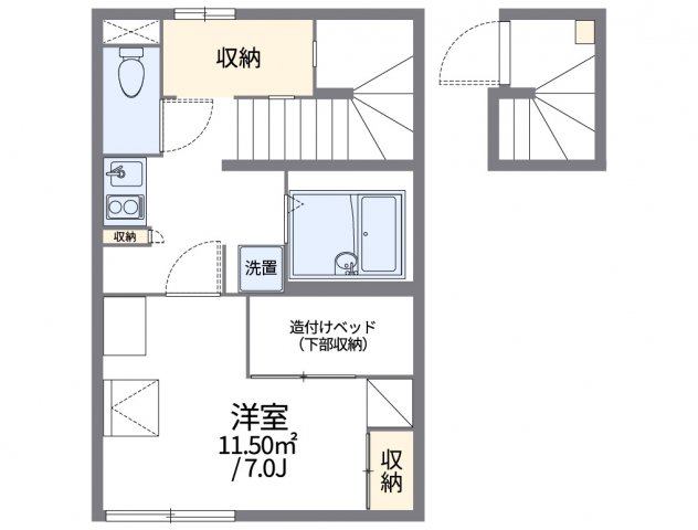 レオパレスあすなろの間取り