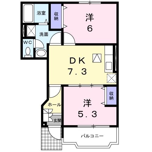 【アンソレイユＡの間取り】