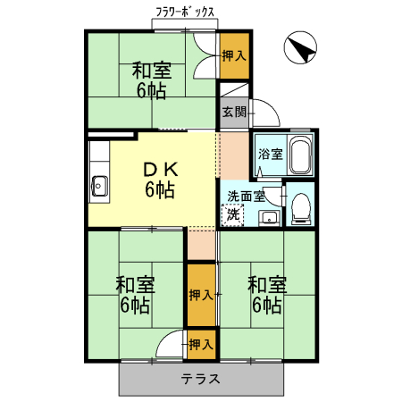 セジュール正木の間取り