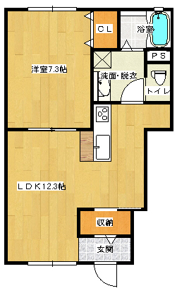 安芸郡府中町石井城のアパートの間取り