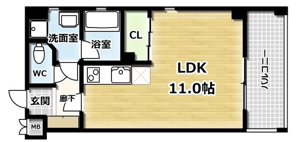 エバーグリーン六地蔵駅前の間取り