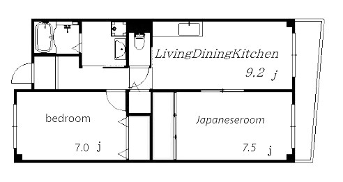 尼崎市稲葉荘のマンションの間取り