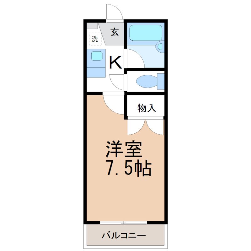 パレス古橋Iの間取り