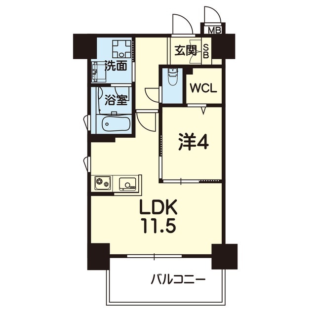 エンクレスト新屋敷の間取り