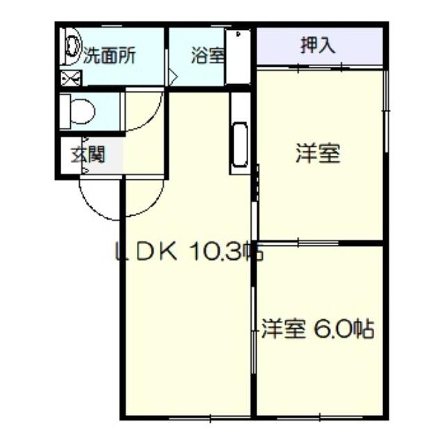 シャンテリーベンＣ（上諏訪町）の間取り